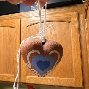2” Barbara Carpenter Handmade Terra Cotta Heart Christmas Ornament